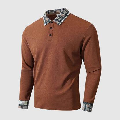 Theodore Slim Fit Polo Shirt | Collared Button Placket Polo Shirt