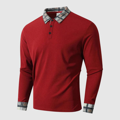 Theodore Slim Fit Polo Shirt | Collared Button Placket Polo Shirt
