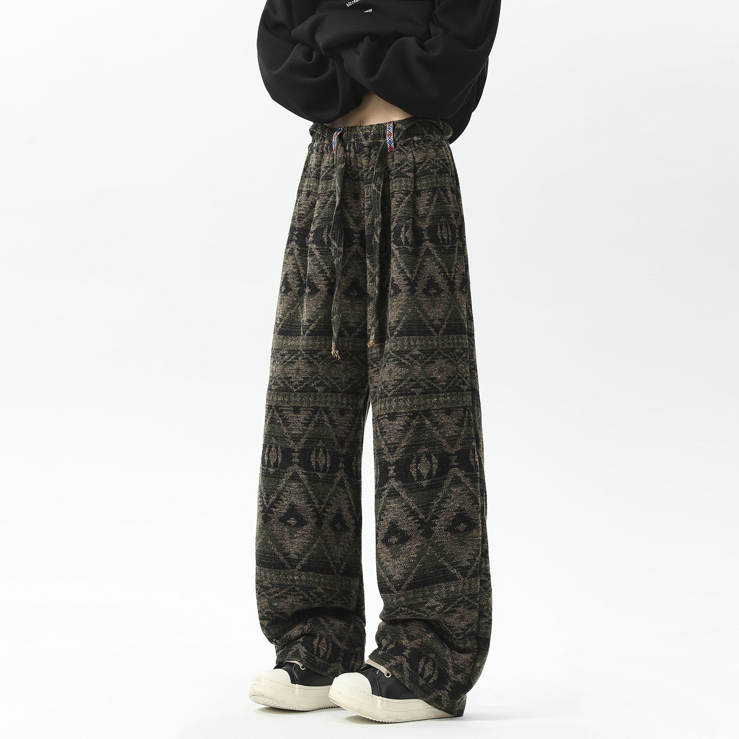 Timothy Aztec Joggers | Relaxed-Fit Wide-Leg Joggers with Traditional Aztec Print