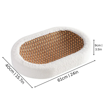 50% off | Cat Scratch Lounge™ - Plush cat bed with scratchable surface