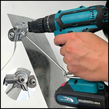Metal cutting attachment for drills - precise cuts without reworking