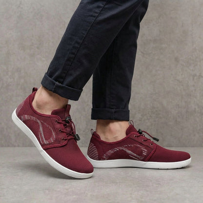 Elevated Minimalist Knit Low-Top Sneaker with Flexible Sole and Toggle Closure