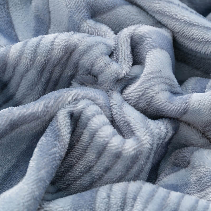 Velvet Bed Sheet Set With Leaf Pattern and Pillow Shams