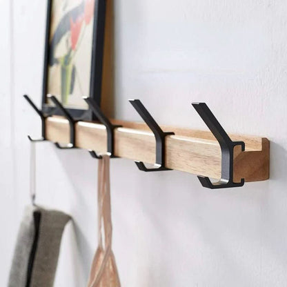 Nordic Wall Hook Rack With Adjustable Metal Hooks