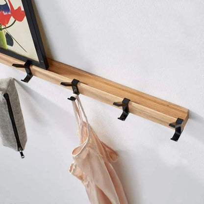 Nordic Wall Hook Rack With Adjustable Metal Hooks