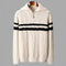 Nicholas Quarter-Zip Jacket | Cable Knit Stripe Quarter-Zip Jacket