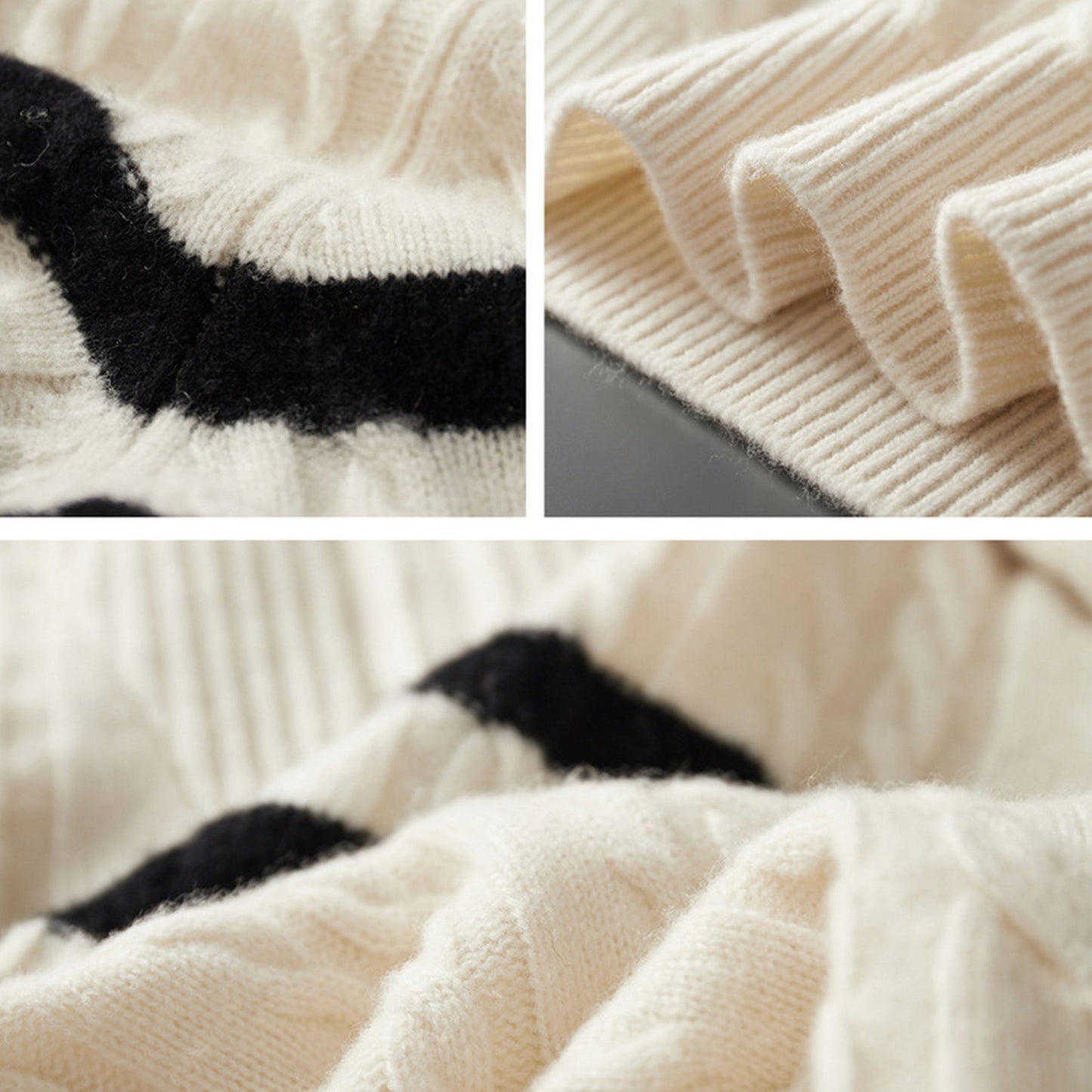 Nicholas Quarter-Zip Jacket | Cable Knit Stripe Quarter-Zip Jacket