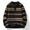 Wilson Striped Pullover | Turn-Down Collar Casual Knit Sweater