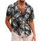 Men’s Tropical Print Shirt – Short Sleeves – Button Front