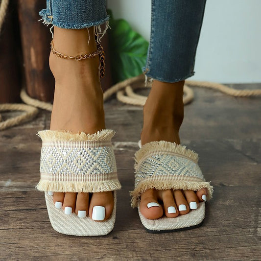 Boho Fringe Flats