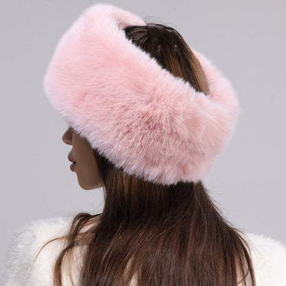 Rosie Furry Open-Top Fur Headband | Round Winter Hair Band