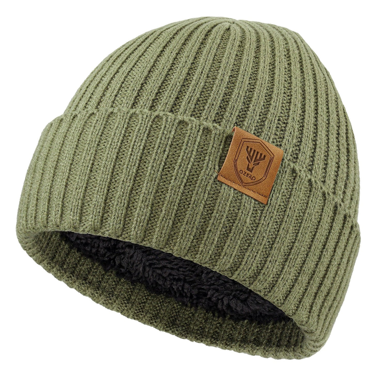 Caleb Ribbed Cuffed Beanie | Lined Winter Knit Hat