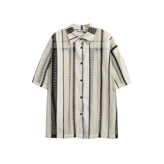 Noir Honeycomb Blouse