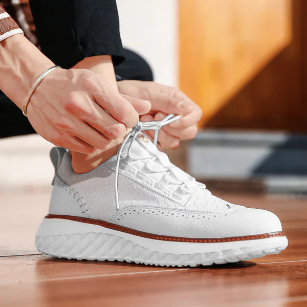 Oxford Ridge Leather Sneakers | Premium Casual Shoes