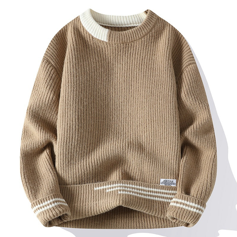 Color Block Knitted Pullover