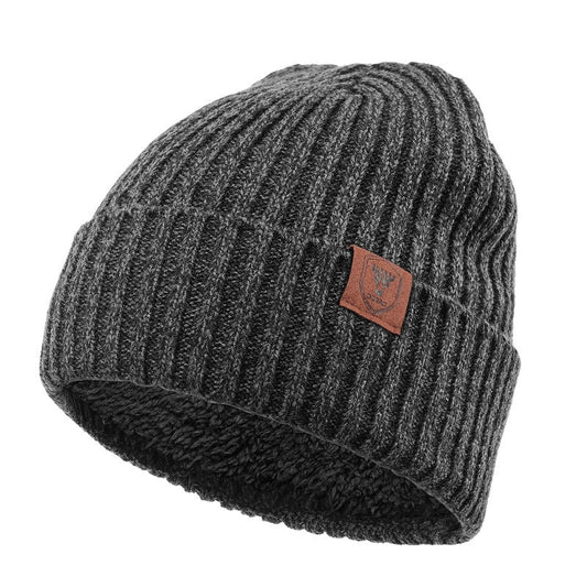 Caleb Ribbed Cuffed Beanie | Lined Winter Knit Hat