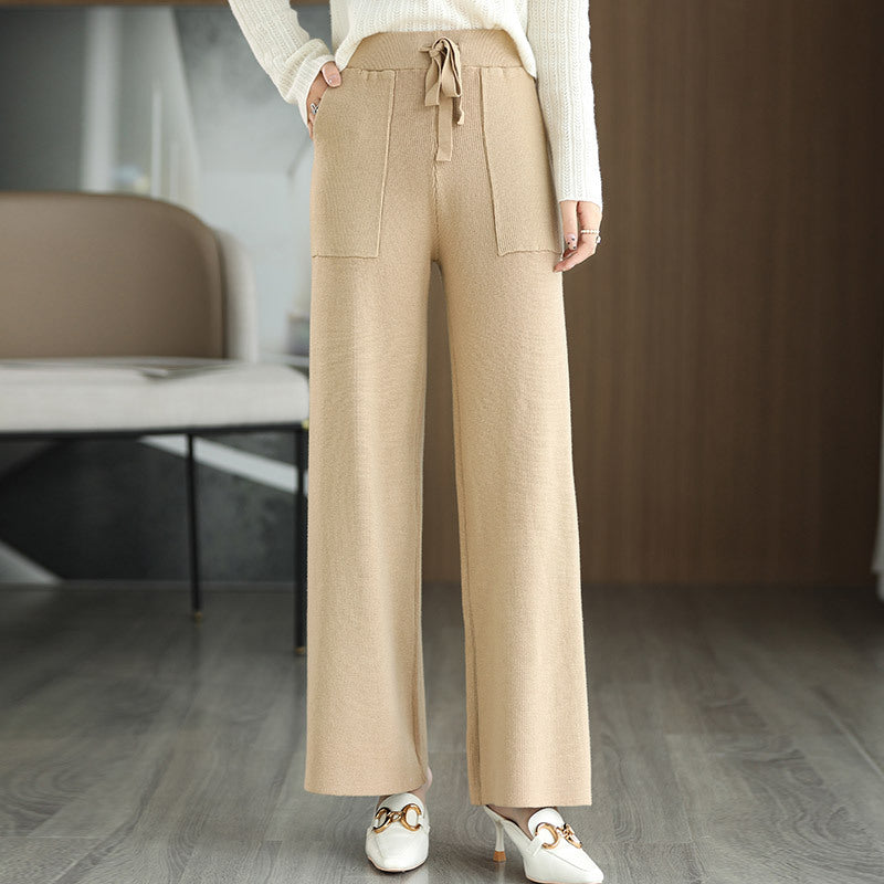 High Waisted Wool Pants