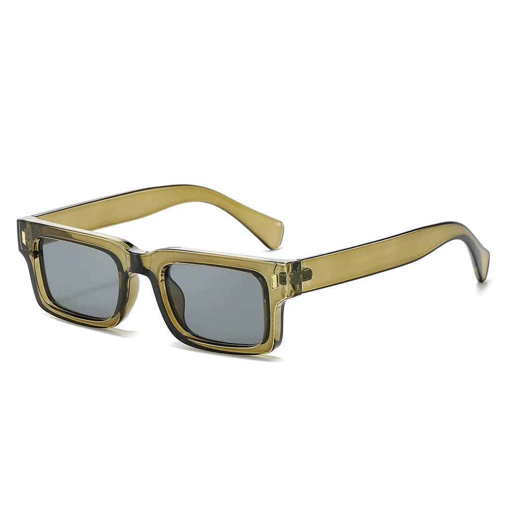 Zuniga Block-Frame Sunglasses – Retro Square Shape – Bold Thick Frames