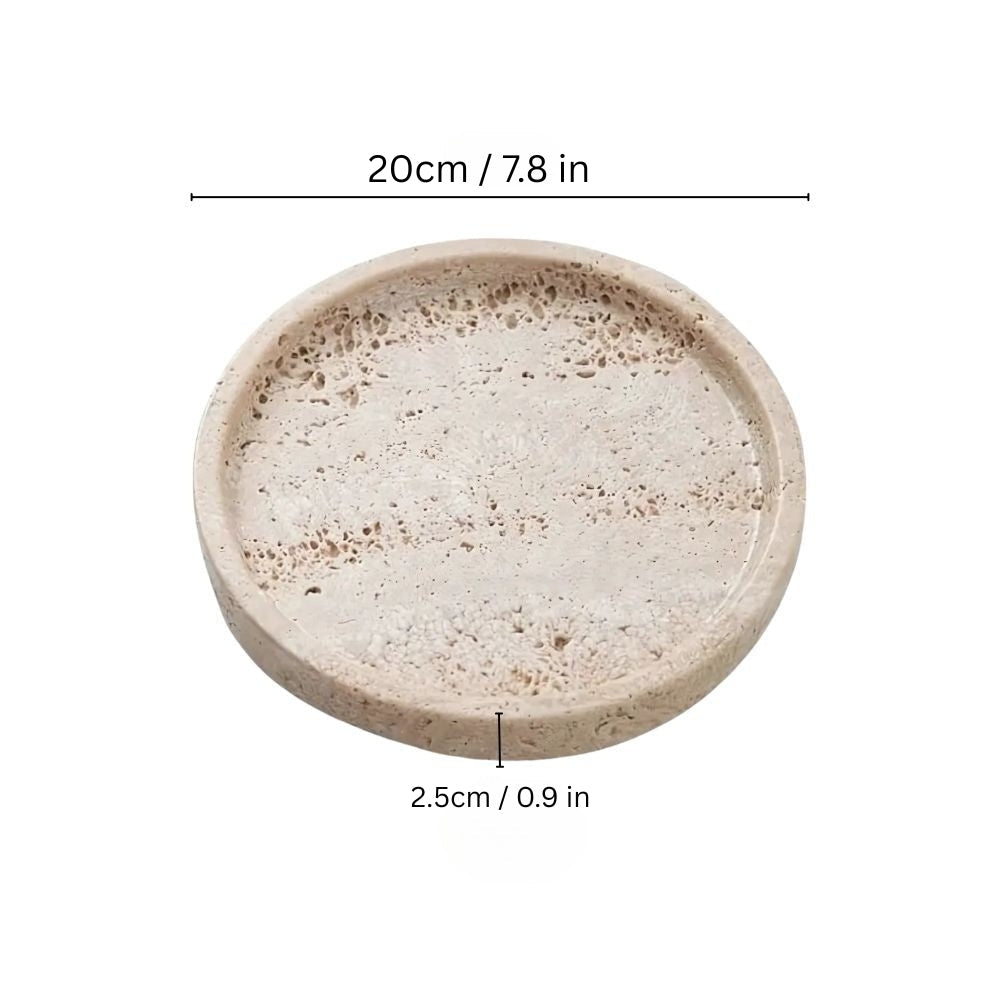 Travertine Stone Tray With Smooth Surface