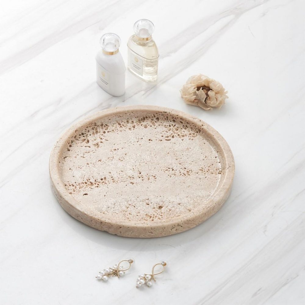 Travertine Stone Tray With Smooth Surface