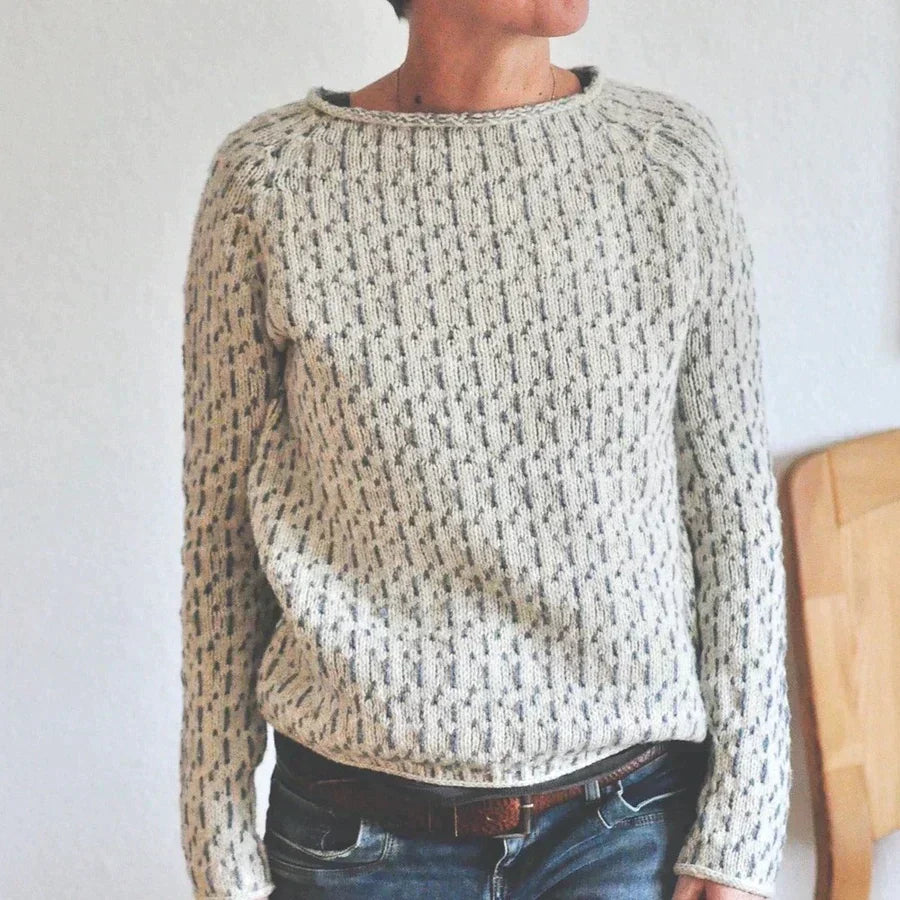 Dana Casual Knit Sweater | Boat Neck Pullover