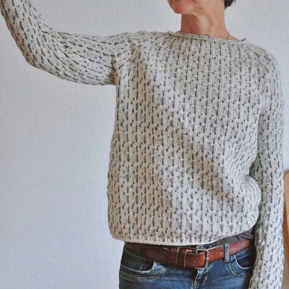 Dana Casual Knit Sweater | Boat Neck Pullover