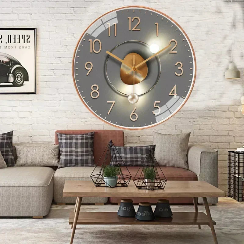 Modern Acrylic Mirror and Plastic Wall Clock