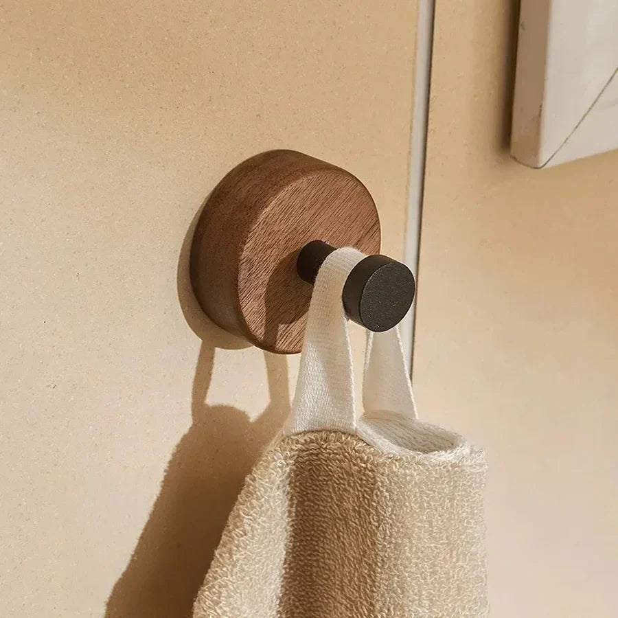 Nordic Minimalist Wood and Metal Wall Hook