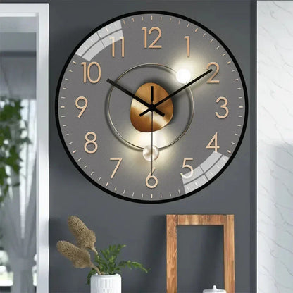 Modern Acrylic Mirror and Plastic Wall Clock