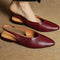 Viola Pointed Toe Slingback Flats | Solid V-Cut Vamp Flats