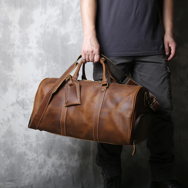 Denali Leather Bag | Classic Duffel Design