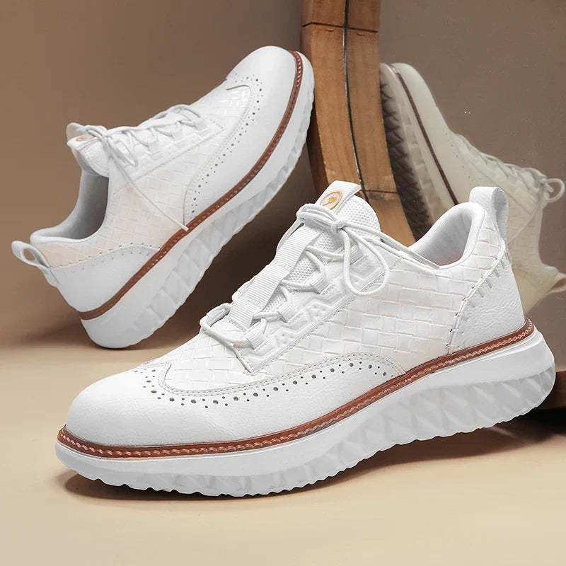 Oxford Ridge Leather Sneakers | Premium Casual Shoes