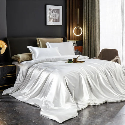 Luxury Silk Bedding Set With Satin Finish