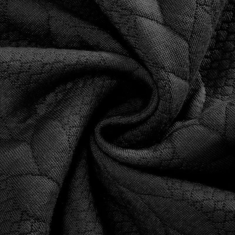 Arthur Cable Knit High-Neck Half-Zip Sweater | Textured Hip-Length Sweater