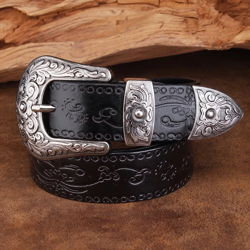 Western Steel Buckle Belt