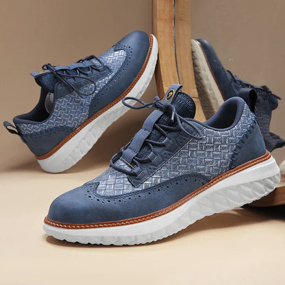Oxford Ridge Leather Sneakers | Premium Casual Shoes