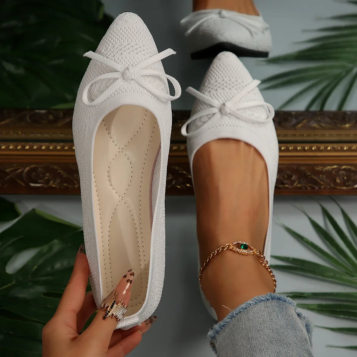Bow-Knit Flats