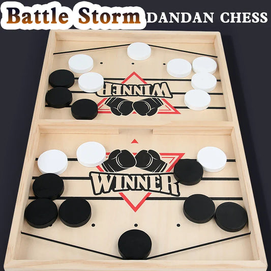 Two-player bouncing wooden chess game Interactive parent-child game Puzzle game on the desktop
