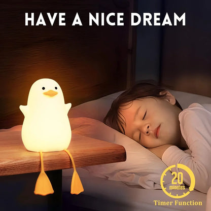 Silicone Duck Night Light With Touch Control