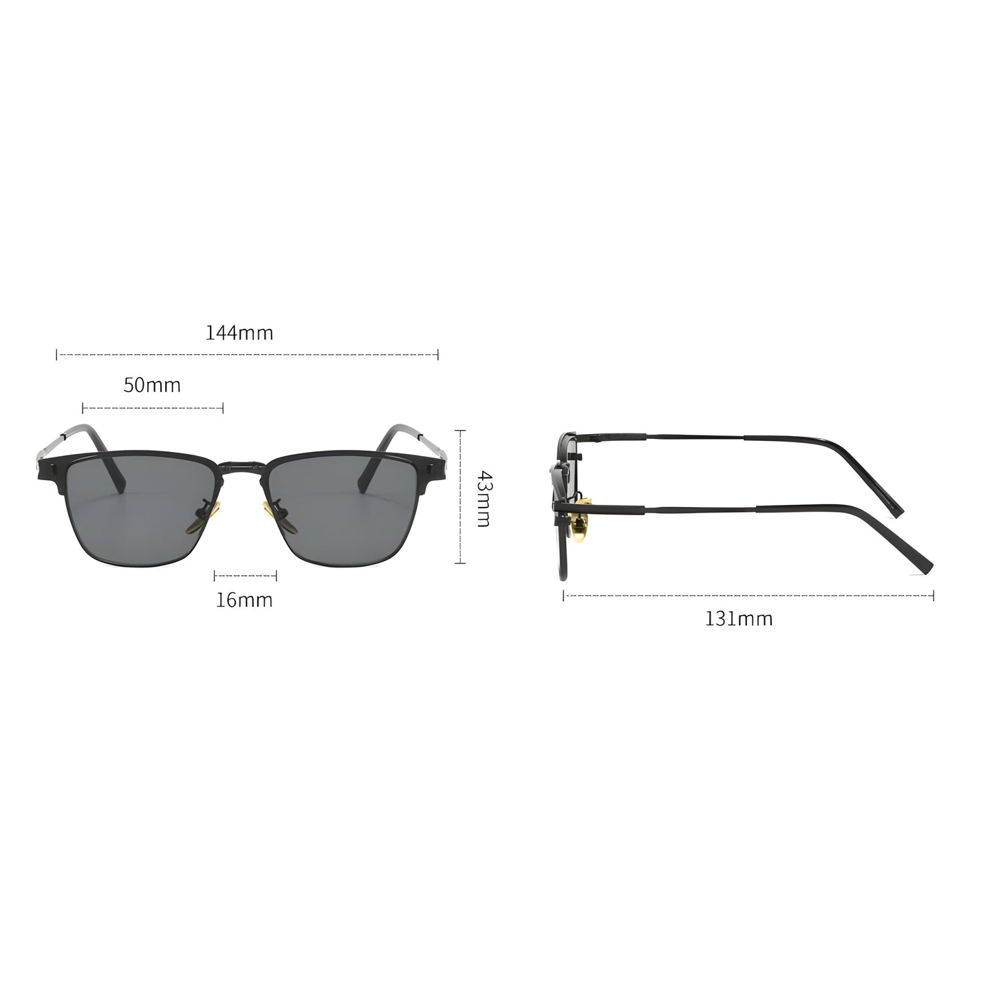 Montes Half-Frame Sunglasses