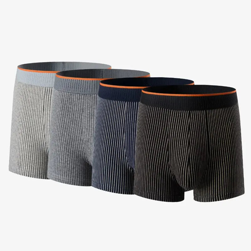 Noah Form-Fitting Striped Boxer Briefs | Ribbed Contrasting Waistband Boxer Briefs