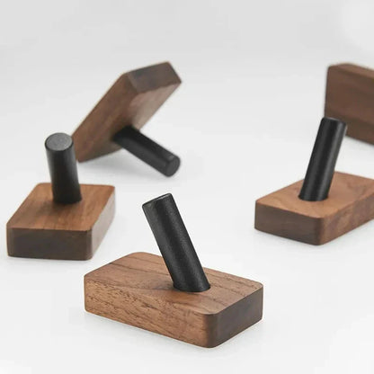 Nordic Minimalist Wood and Metal Wall Hook