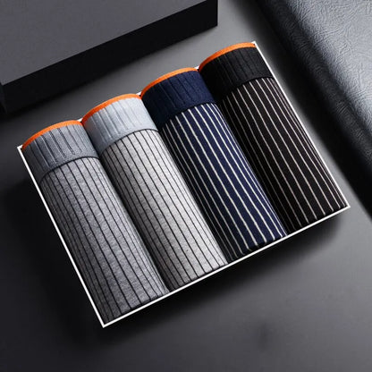 Noah Form-Fitting Striped Boxer Briefs | Ribbed Contrasting Waistband Boxer Briefs