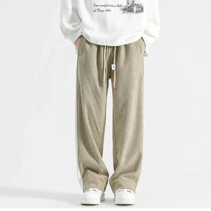 James Relaxed Fit Corduroy Track Pants | Side Stripe Drawstring Waist Corduroy Track Pants