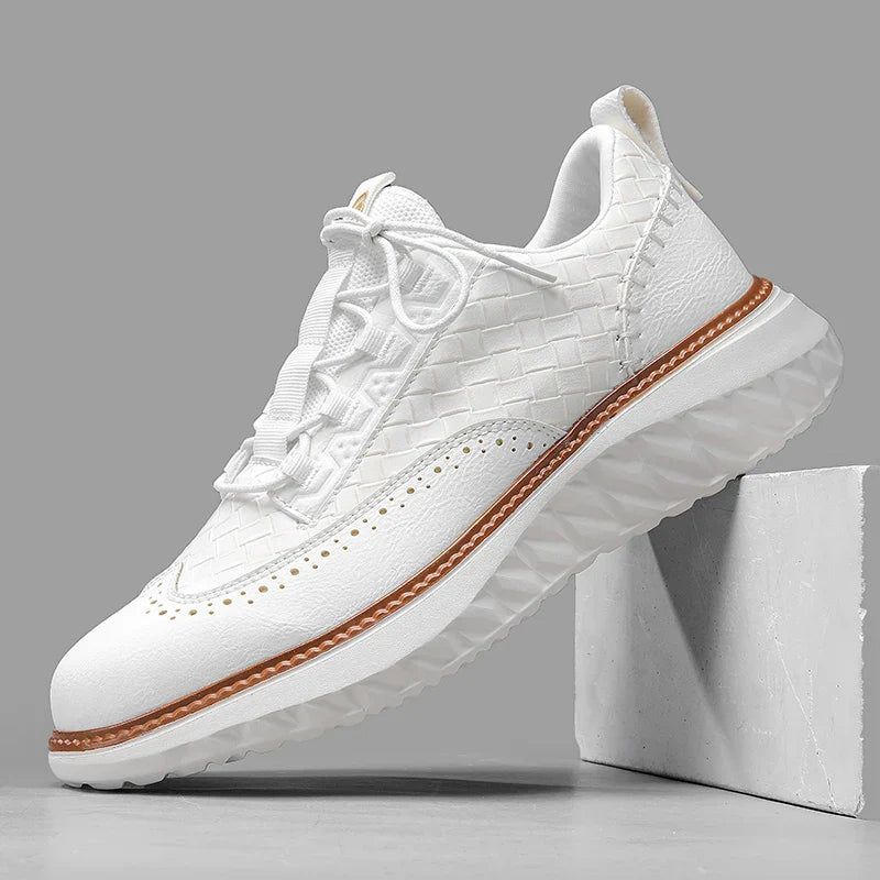 Oxford Ridge Leather Sneakers | Premium Casual Shoes