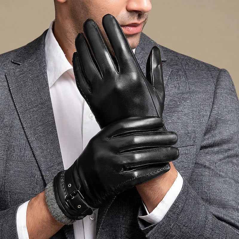 Henry Fitted Gloves | Buckle Strap Wrist-Length Gloves