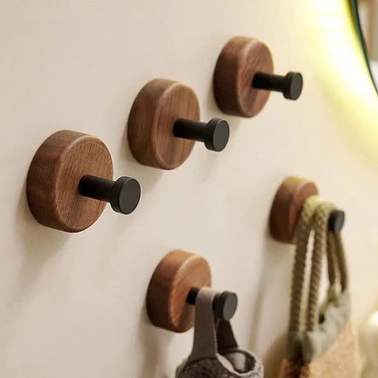 Nordic Minimalist Wood and Metal Wall Hook