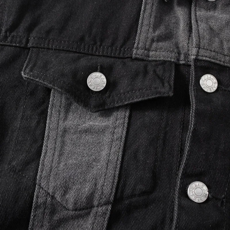 Denim Split-Panel Jacket