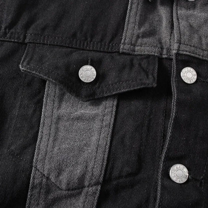 Denim Split-Panel Jacket