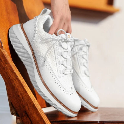 Oxford Ridge Leather Sneakers | Premium Casual Shoes